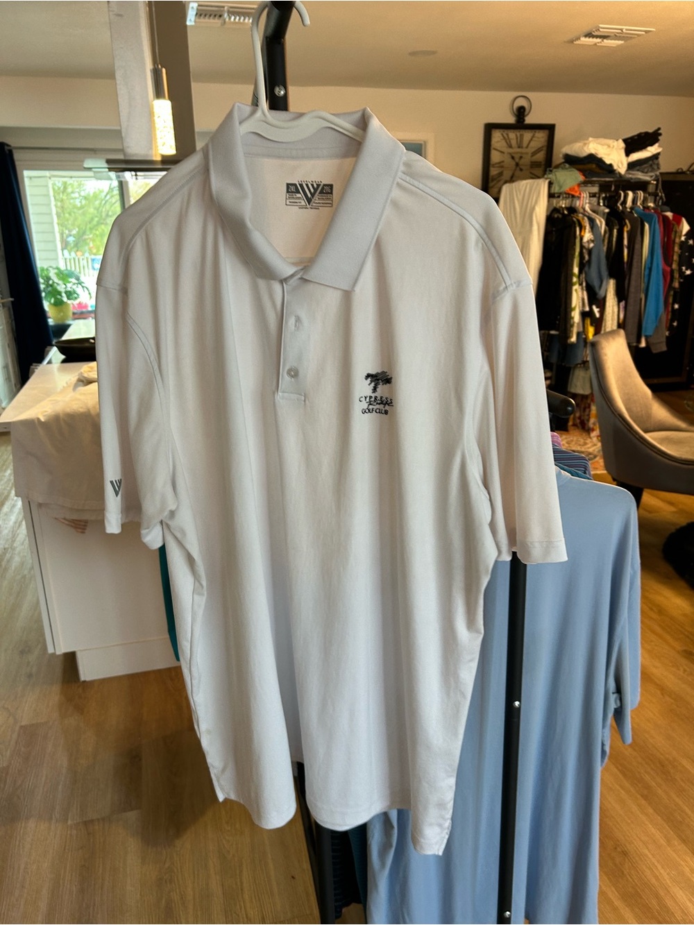 Cutter & Buck White Polo with Palm Tree Logo